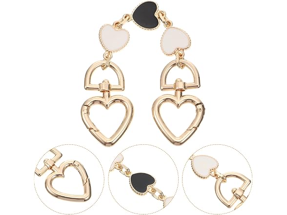 Purse Strap Extender Alloy Metal Heart