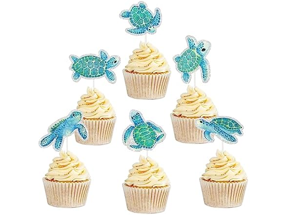 PHOHUI HAVE A NICE TIME Turtles Cupcake Toppers Baby 