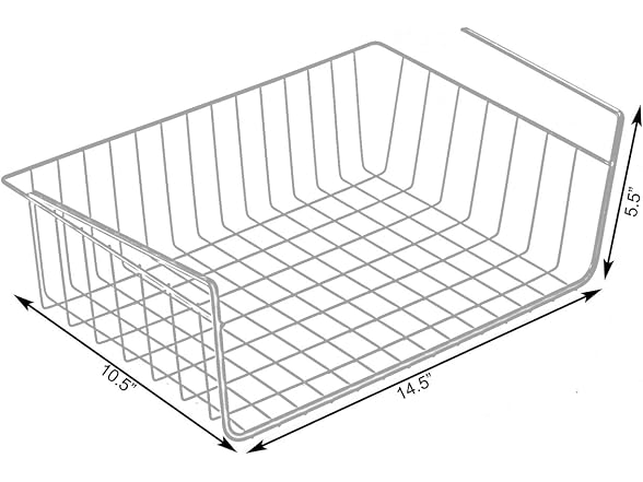 Hanging Under Shelf Metal Storage Basket, Set of 2