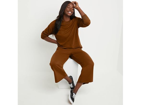 Hanes Women Originals French Terry Sweatshirt - Gallery 5