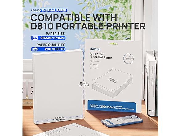 8.5" x 11" Thermal Printing Paper