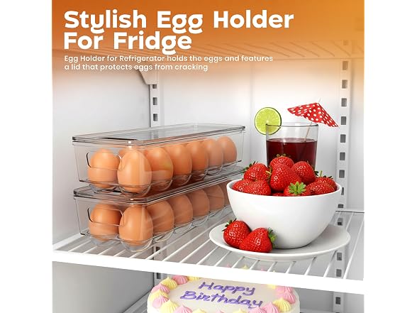 Utopia Home Egg Container With Lid and Handle for