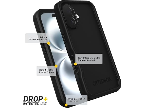 OtterBox iPhone 16 Pro FRE Waterproof Black
