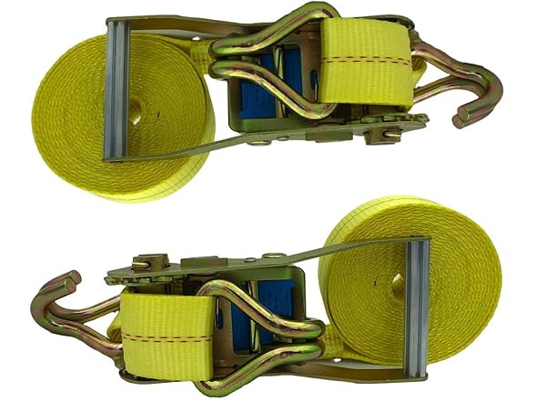 GXTOOL Ratchet Tie Down Strap - 2 Pack 2" x 17'