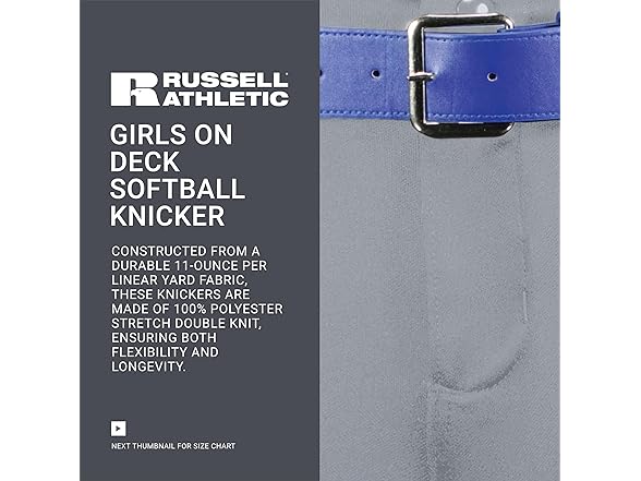 Russell Softball Knicker (XL) Gray