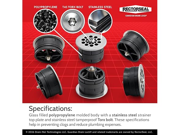 RectorSeal Guardian Drain Lock GDL2000