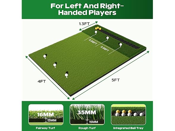 RIKADE Golf Mat, 5 x 4ft