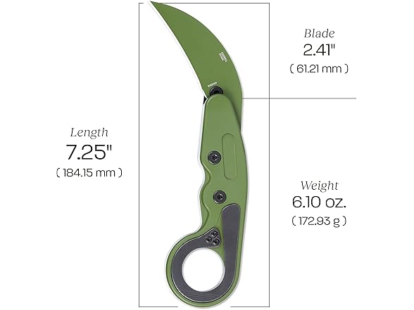 CRKT Provoke Knife Kinematic Karambit Green