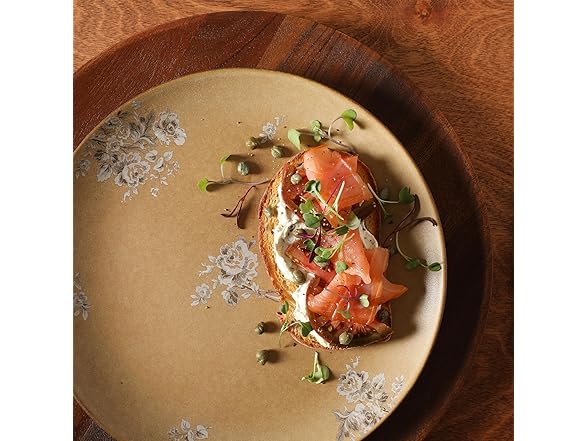 Gibson Elite Valencia Bloom 12 Piece Plates and Bowls Dinnerware Set 