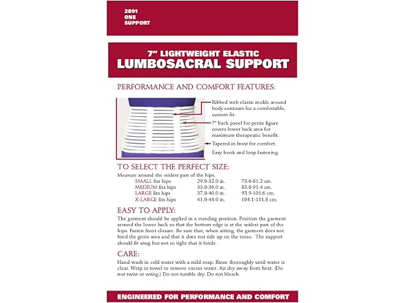 OTC Lumbosacral Support 7in Lower Back Large