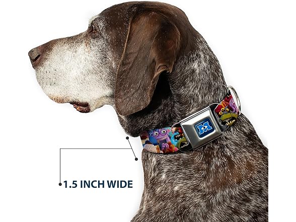 Buckle-Down Dog Collar Seatbelt Buckle Monsters Univerisity