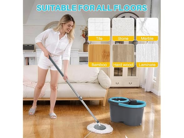 JOYMOOP Spin Mop & Bucket Set