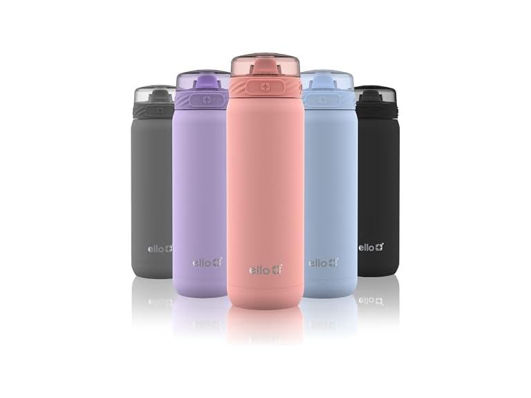 Ello 22 oz Cooper Water Bottle with Straw, Coral - Gallery 10