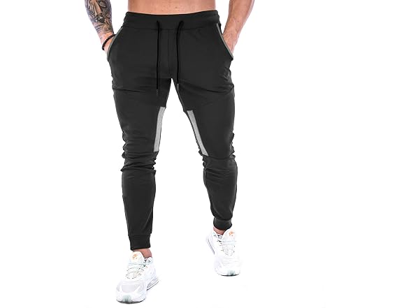 Gansanro Men (L) Joggers Sweatpants Slim Pants