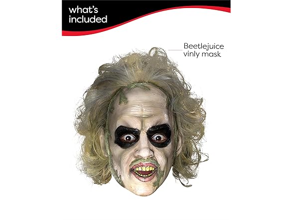 Beetlejuice Adult Mask w/Hair