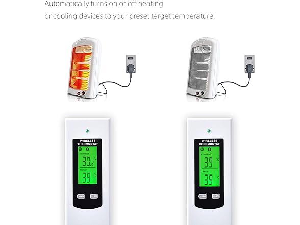 Programmable Wireless Plug in Thermostat Outlet