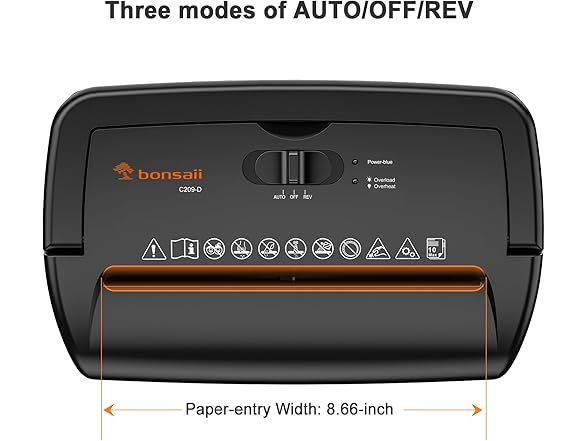 Bonsaii 10-Sheet Cross Cut Paper Shredder