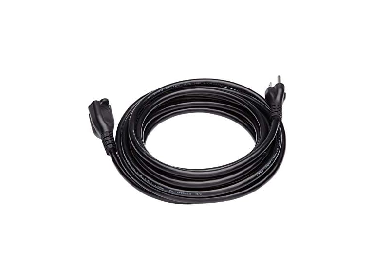 Amazon Basics Extension Cord- 20 feet US Black (Pack of 24, 24 Count Total)