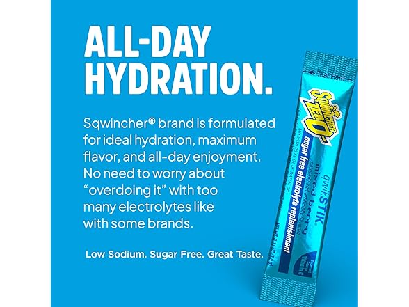 50PK Sqwincher Zero Qwik Stik, Mixed Berry