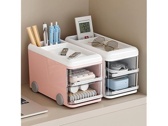 LETURE Cute Desk Organizer with drawers