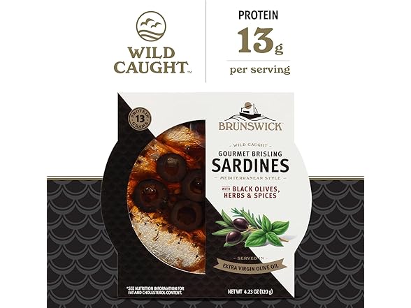1PK Brunswick Wild Caught Gourmet Brisling Sardines