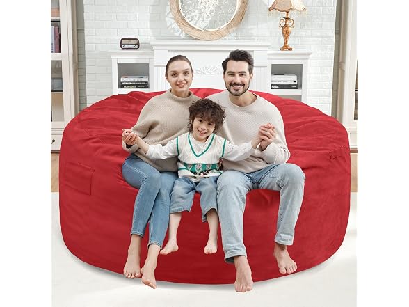 SIMFLAG Red 5FT Bean Bag Chair - Gallery 2
