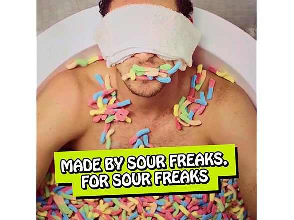 8PK Rotten Sour Gummy Worms - Low Sugar, Low Calorie