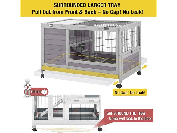 Aivituvin [Upgrade Version] Rabbit Hutch Bunny Hutch