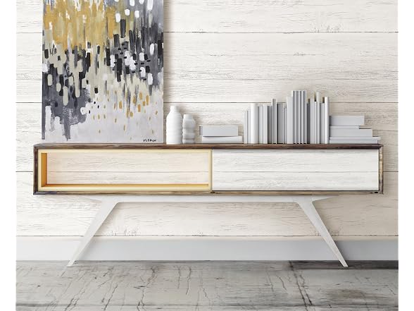 NuWallpaper NuWallpaper NU3127 Shiplap Peel Stick