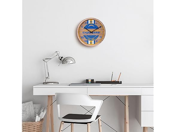 LOS ANGELES CHARGERS Barrel Wall Clock