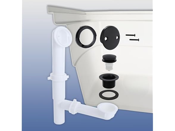 Danco Touch-Toe Drain Kit Matte Black