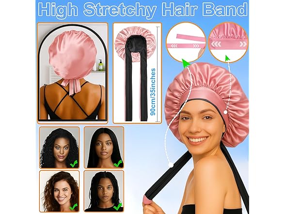 Atgdluk Atgdluk® Reversible Silk Bonnet for Slee