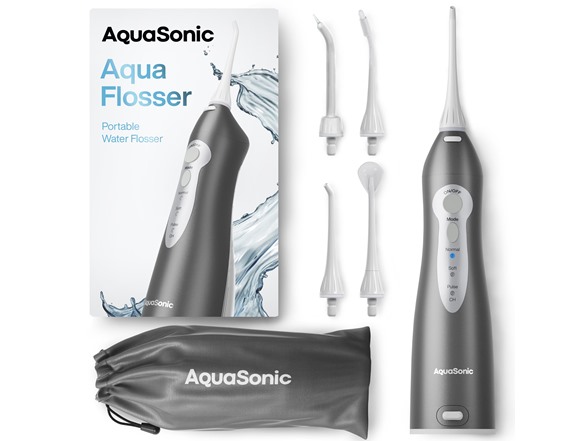 AquaSonic Aqua Water Flosser Charcoal - Gallery 2