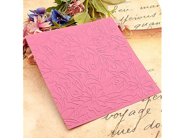 zhxcgooyx 3D Plastic Embossing Folder Template Floral
