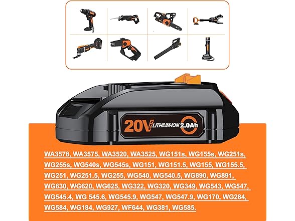 Simple Plus+ Replacement Battery Worx 20V 3Ah 2pk