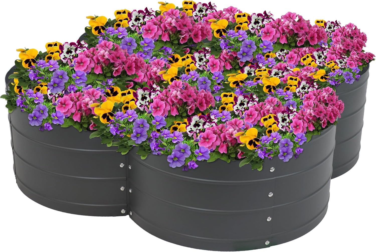 Sunnydaze 12" Clover Steel Garden Bed - Gallery 13