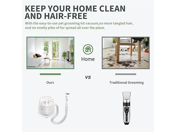 Dog Grooming Vacuum Kit Brush for Shedding