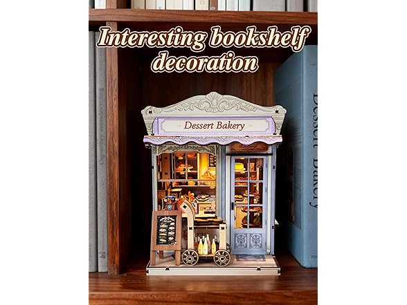 Aeneovix DIY Miniature Bakery Book Nook Kit
