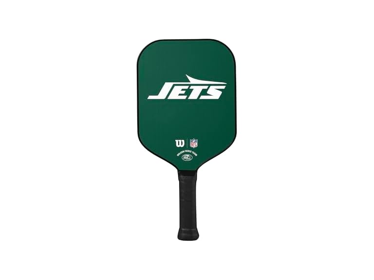 Wilson NFL Collection Fierce Team Pickleball Paddle - Grip Size 2-4 1/4", New York Jets