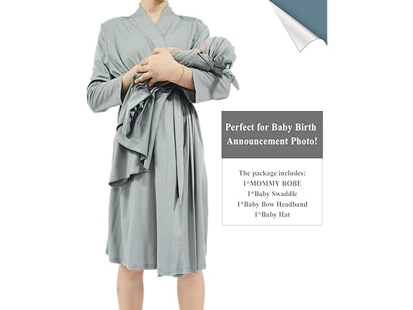 QTECLOR Mommy Robe for Maternity