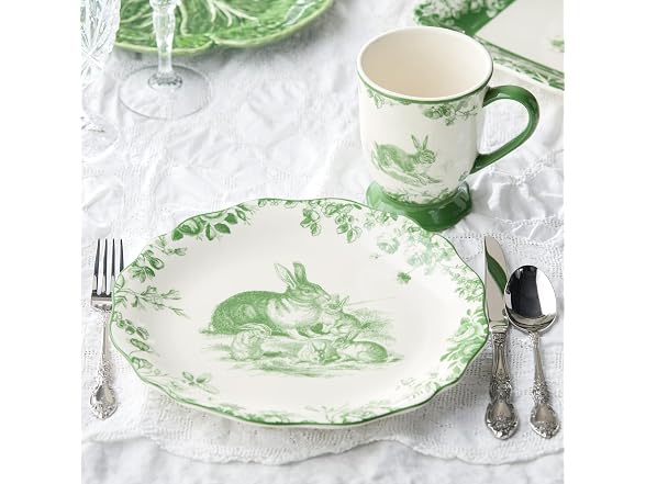 Le Jardin 11 Inch DINNER PLATES, SET OF 4