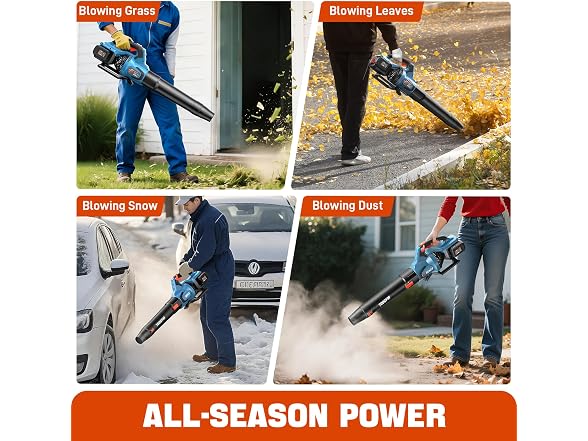 SENIX 40-volt Battery Handheld Leaf Blower