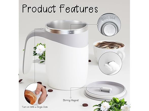 Automatic Magnetic Stirring Coffee Mug
