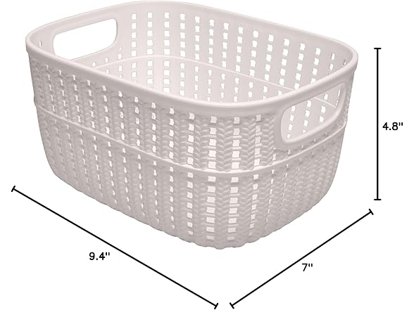 Simplify 2 Tone Sailor Knot Plastic Storage Tote