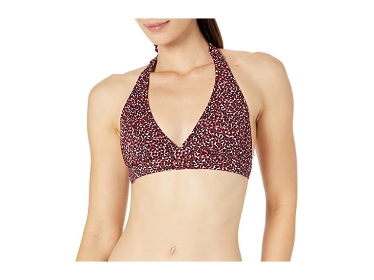 Amazon Essentials Womens Light Support Tie Halter Bikini Swimsuit Top