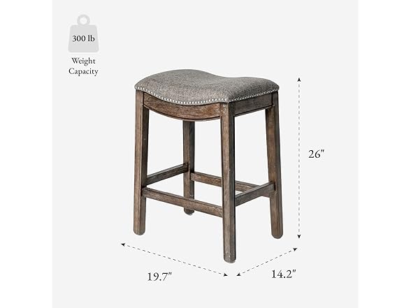 Maven Lane Adrien Backless 26" Counter Stool