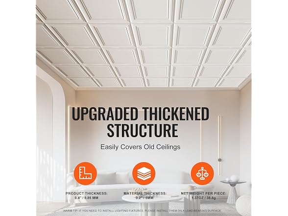 Ceiling Tiles, 96-Pack 20 x 20 in, Drop Ceiling