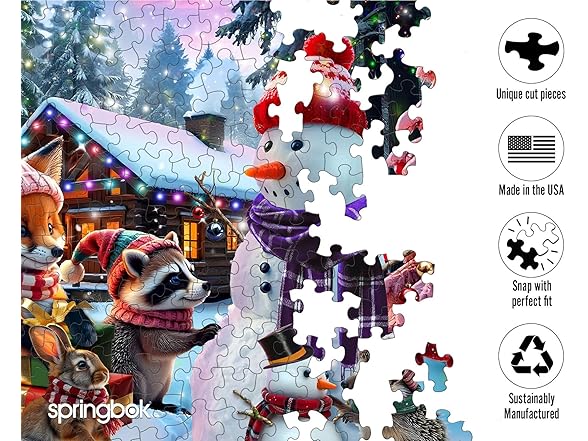 Springbok Christmas Critters 500 Piece Puzzle