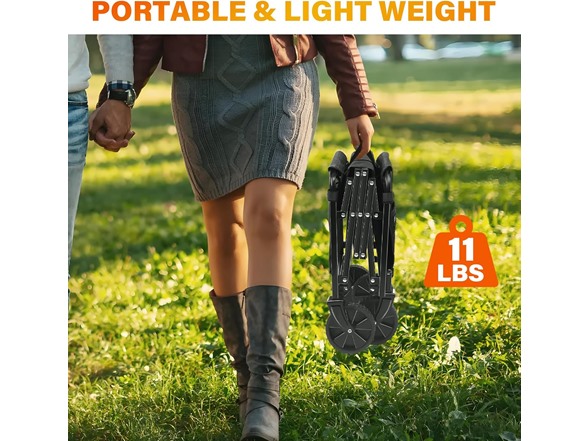 JINIHFW Wagon Cart Foldable, Portable w/ Wheels