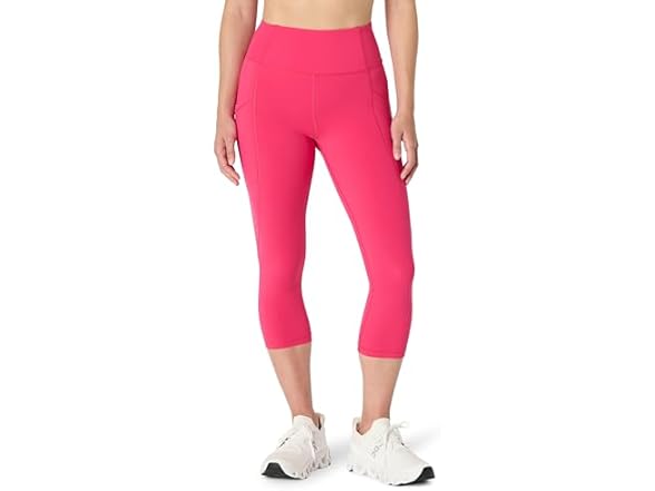 Hot Pink / High Waist / Capri / 2 Pockets